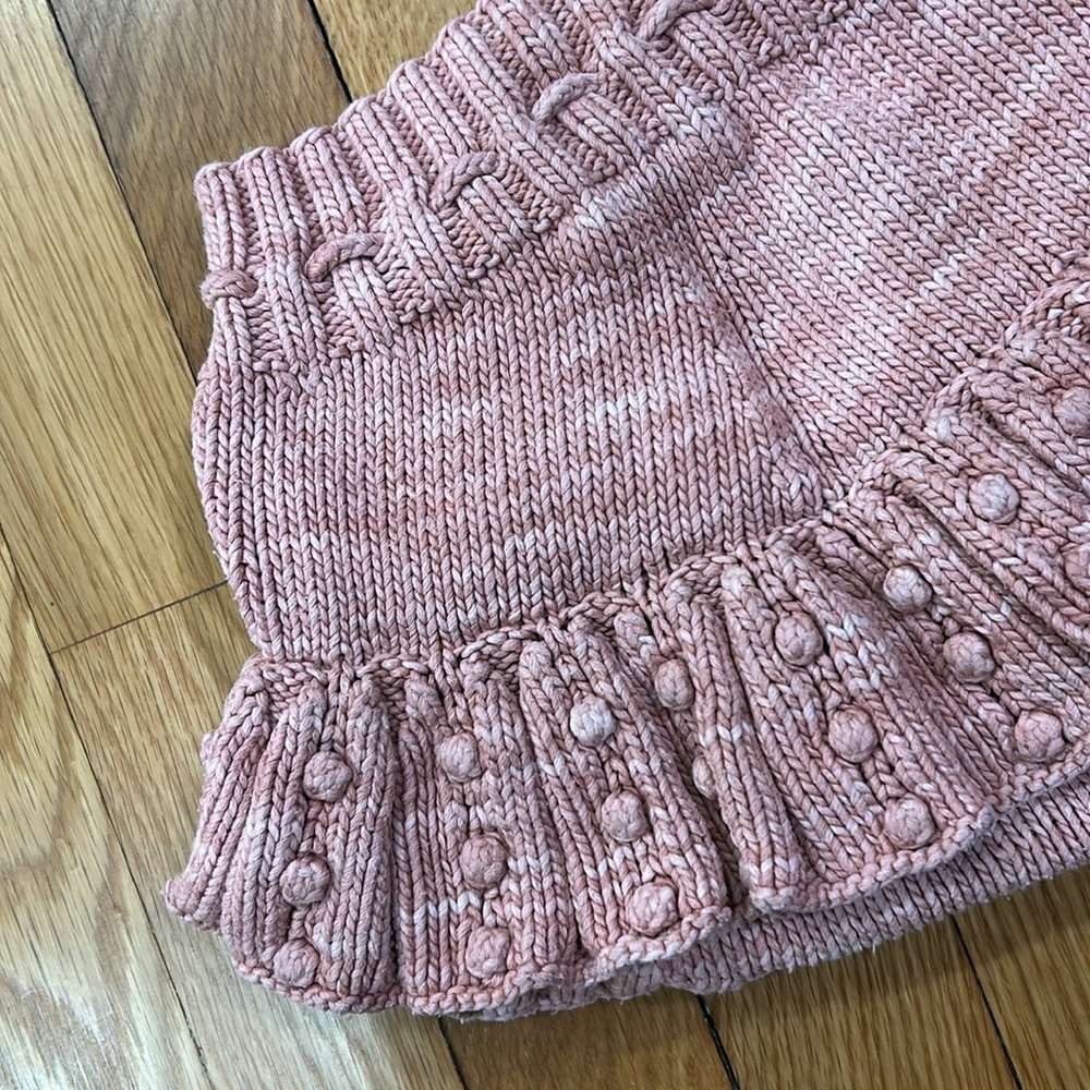 Misha & Puff skirt bloomers eyelet popcorn sweater skirt tie waist 18-24 months - Picture 12 of 15